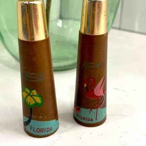 Wooden MCM Florida Flamingo Salt and Pepper Shakers | Vintage Souvenir Shakers